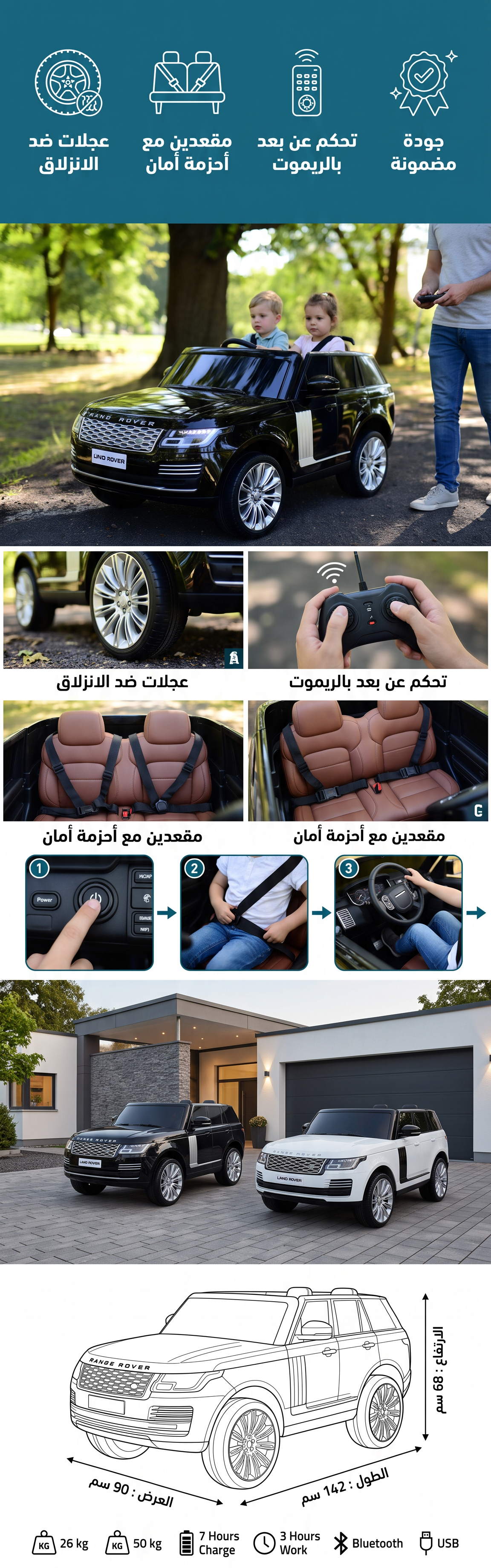 سيارة لاند روفر للأطفال - صورة توضيحية