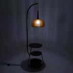Modern Floor Lamp with Built-In Shelves - 7