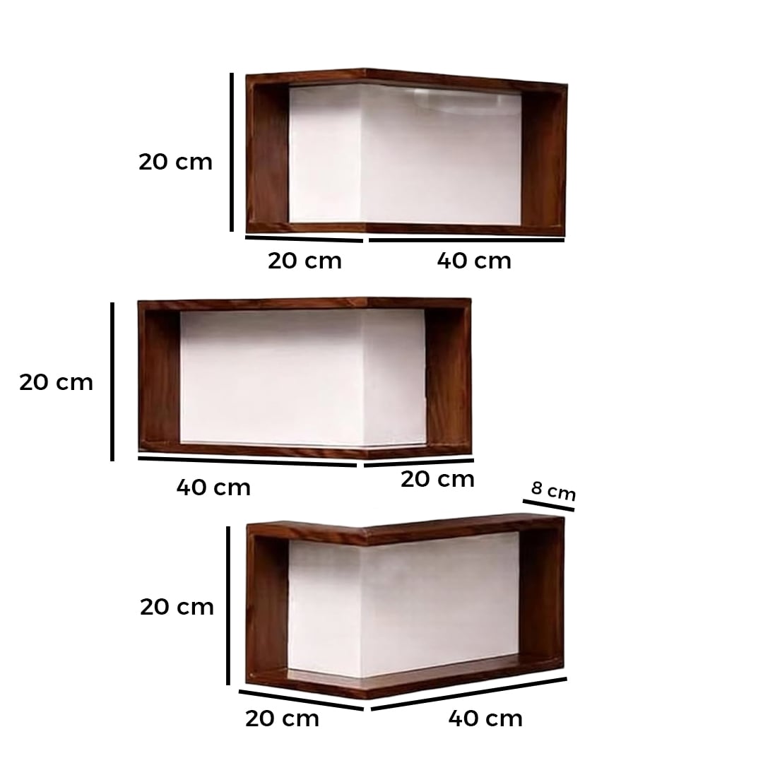 Wood-Style Corner Shelves for Stylish Décor product thumbnail 12