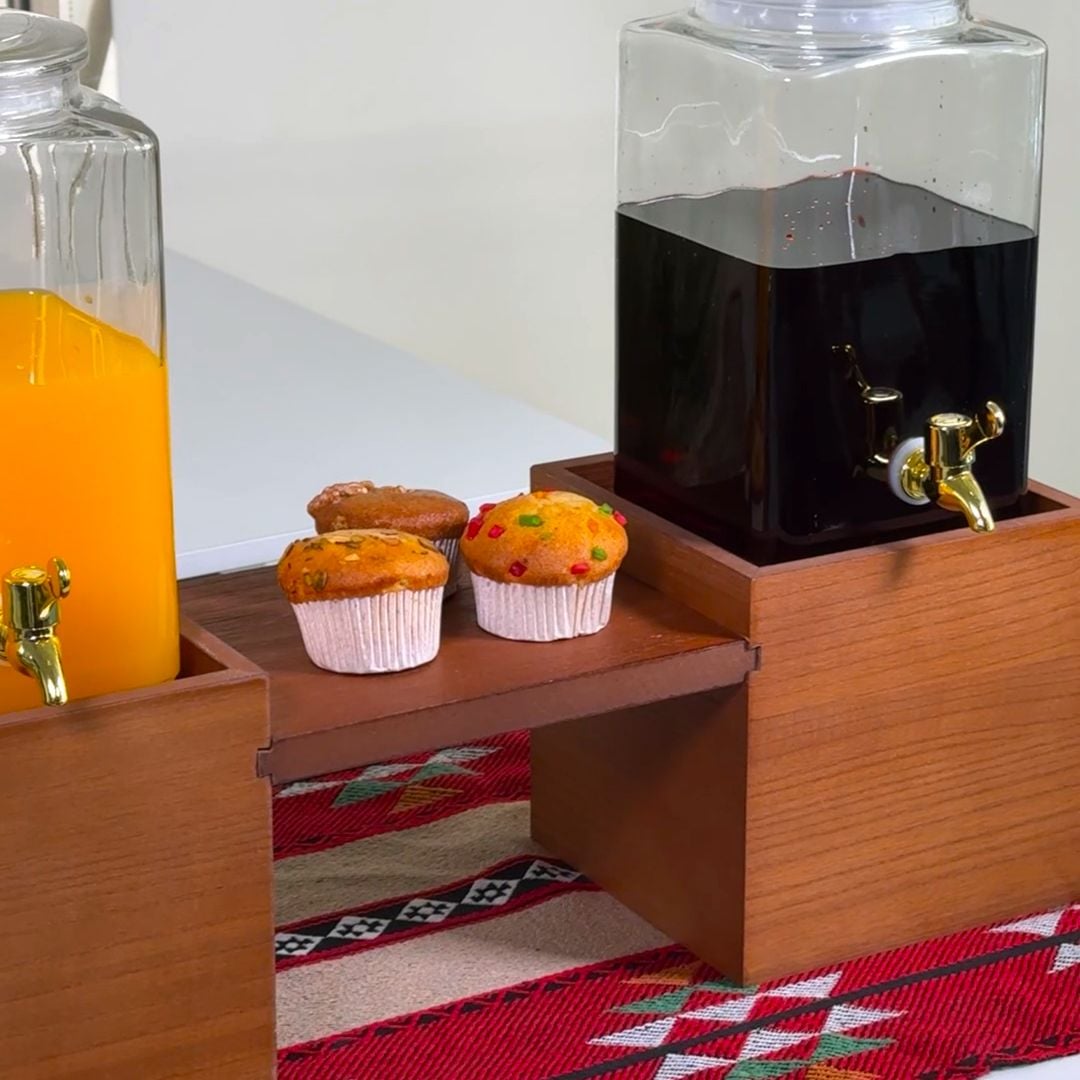 طقم تقديم المشروبات الخشبي من روح - 4