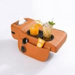 مسند سيارة من الجلد الفاخر مع حامل أكواب - 10