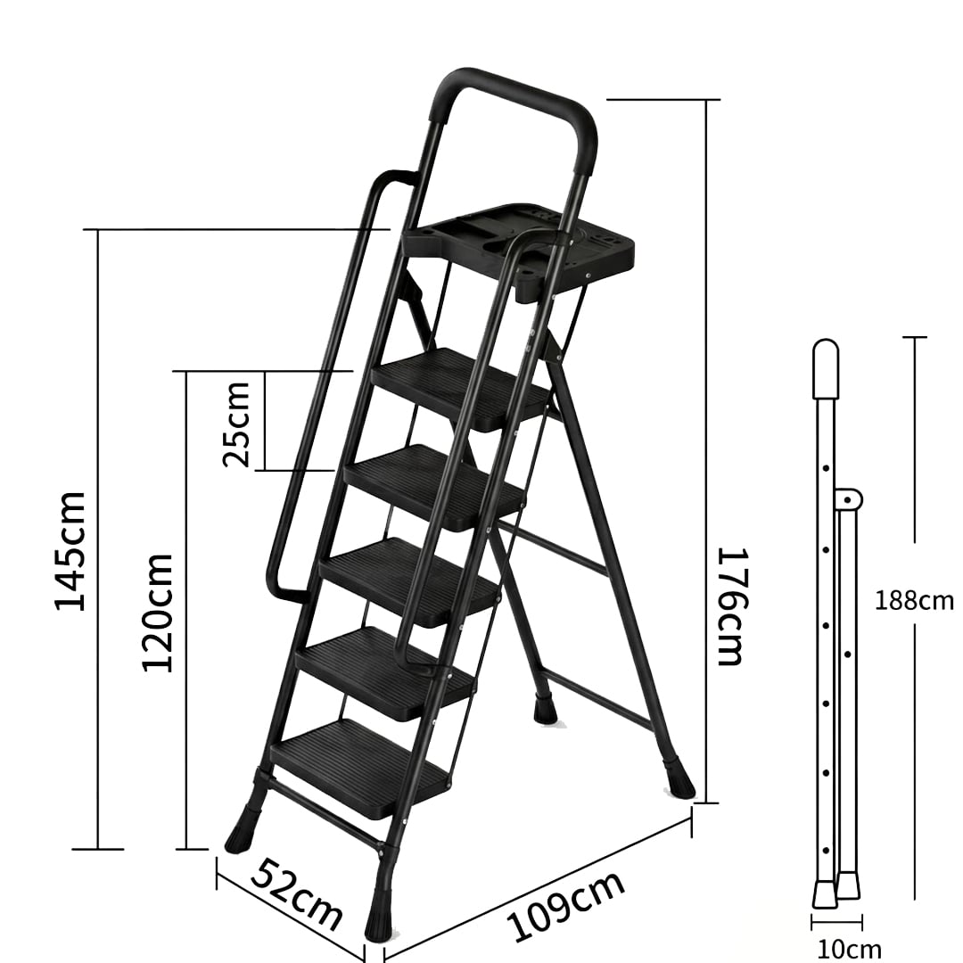 5-Step Metal Ladder with Safety Handle product thumbnail 12