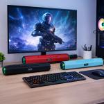سماعة بلوتوث محمولة مع إضاءة RGB - 6