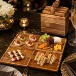 ألواح تقديم خشبية مع ستاند تخزين - 10
