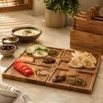 ألواح تقديم خشبية مع ستاند تخزين - 4