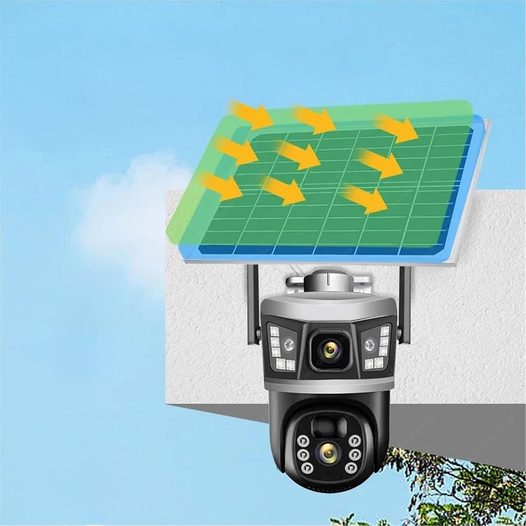 كاميرا أمان خارجية بالطاقة الشمسية مع تتبع ذكي - 7