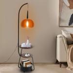 Modern Floor Lamp with Built-In Shelves - 13