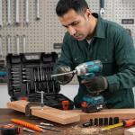 دريل شحن احترافي مع عدة متكاملة - 7