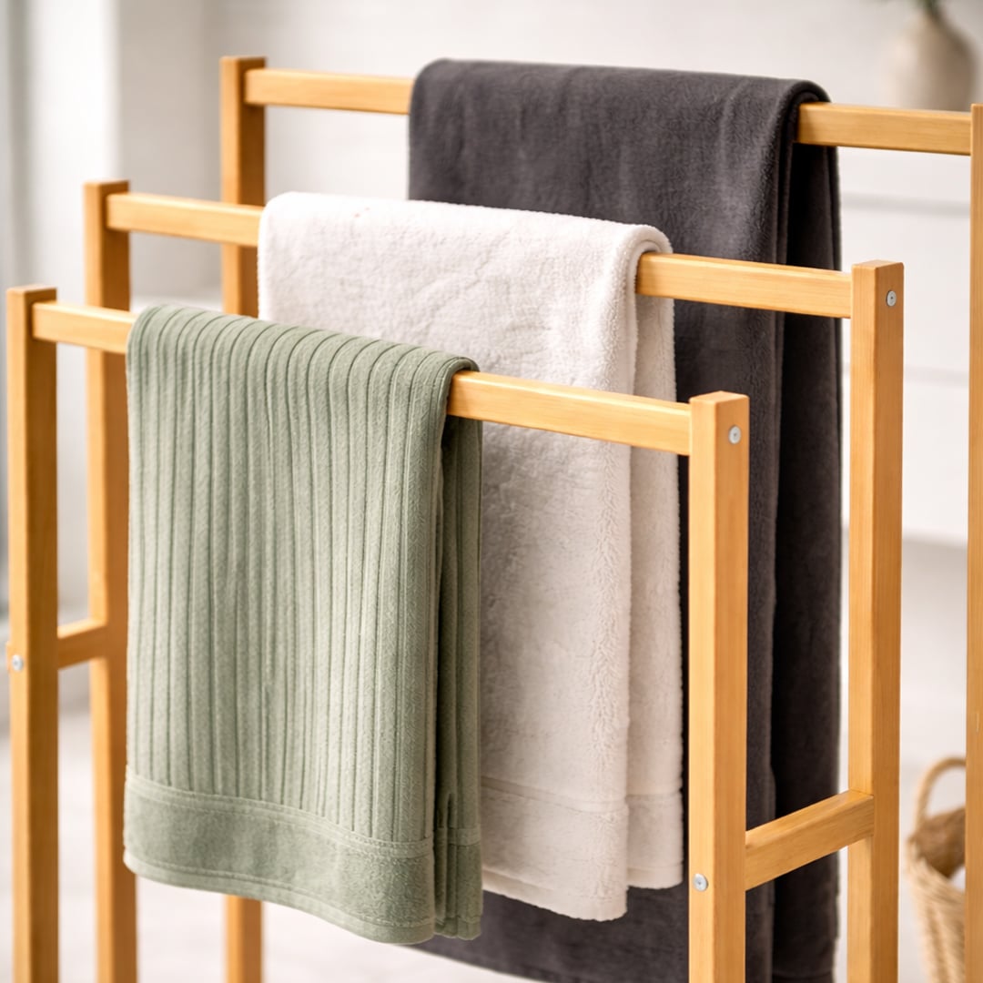 ستاند مناشف أرضي خشبي - 8