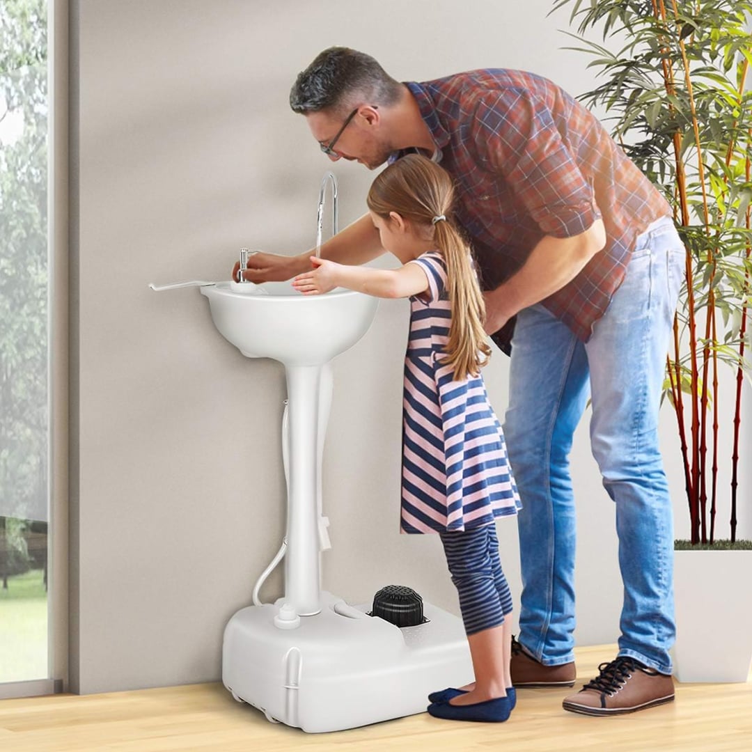 مغسلة متنقلة مع خزان مياه للرحلات - 3