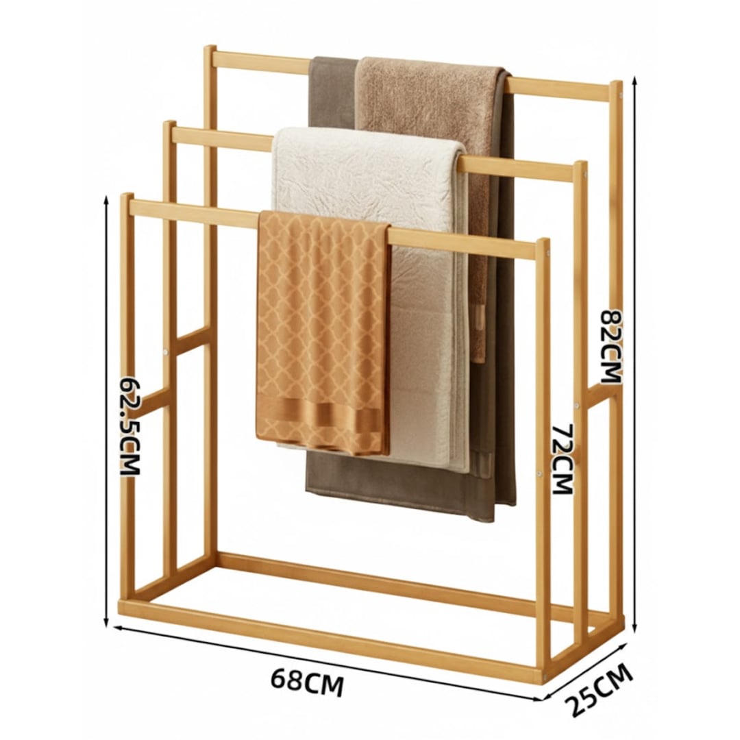 Elegant Wooden Freestanding Towel Stand product thumbnail 12