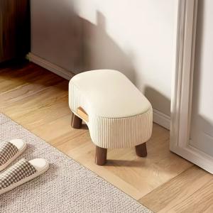 مقعد بوف ناعم مع أرجل خشبية - 3