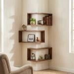 رفوف زاوية للديكور بتصميم خشبي - 2