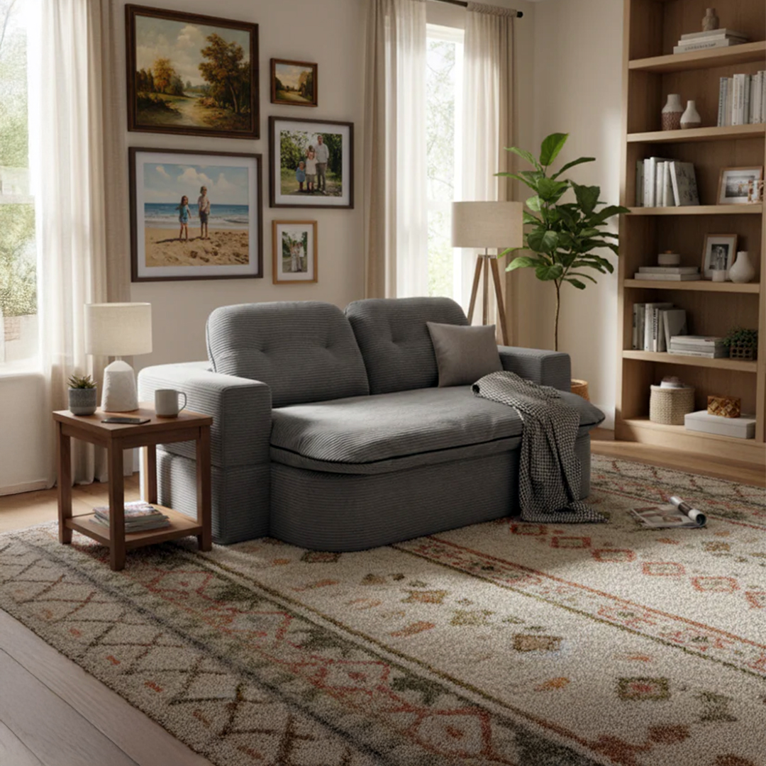 Corduroy Lazy Folding Sofa Bed - 13