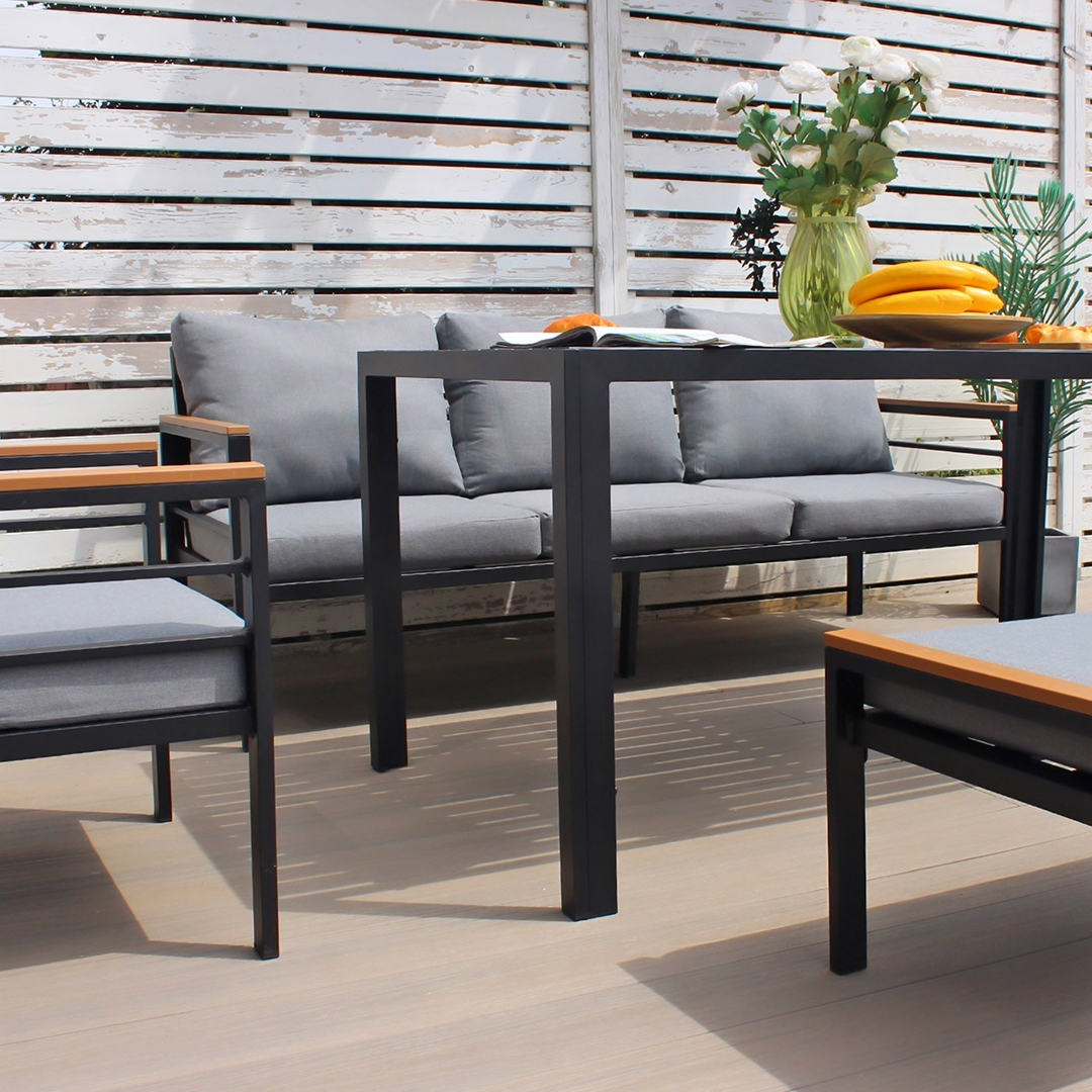 طقم جلوس خارجي مودرن مع بنش – 5 مقاعد - 11