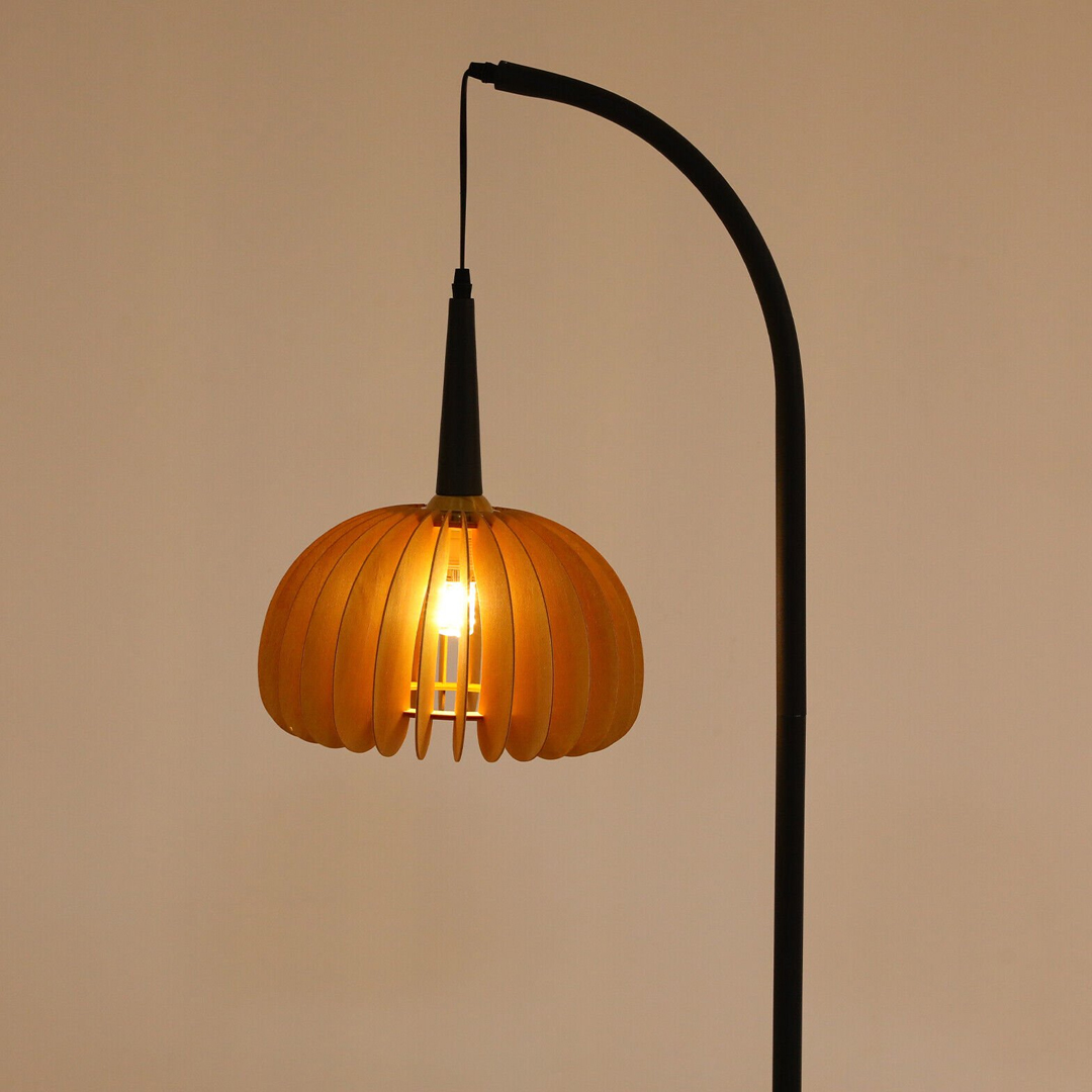 Modern Floor Lamp with Built-In Shelves - 6