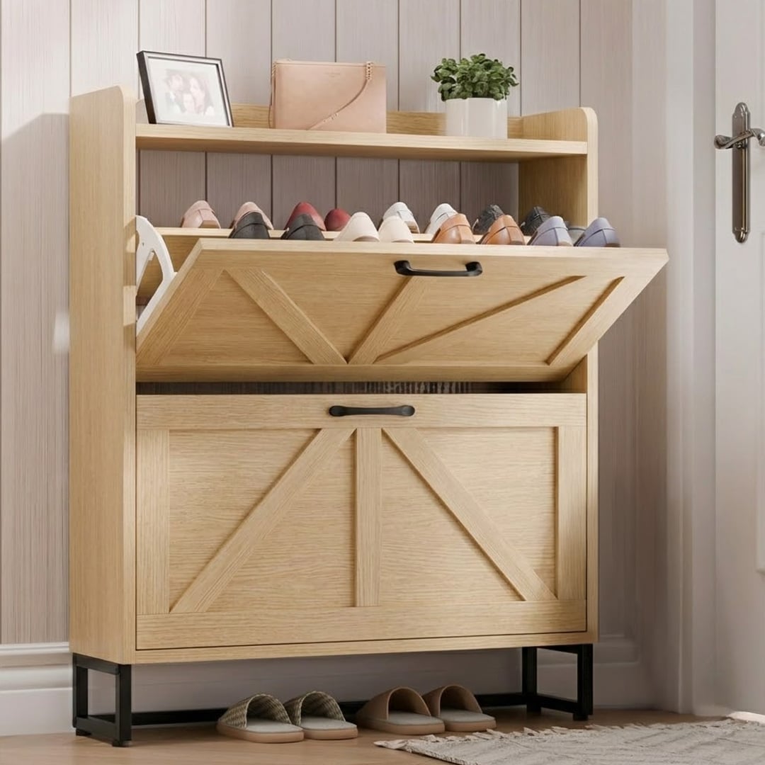 خزانة أحذية بتصميم ريفي - 5