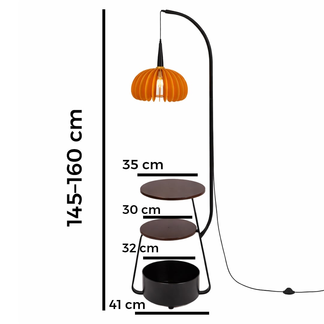 Modern Floor Lamp with Built-In Shelves product thumbnail 17