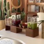 طقم تقديم المشروبات الخشبي من روح - 2