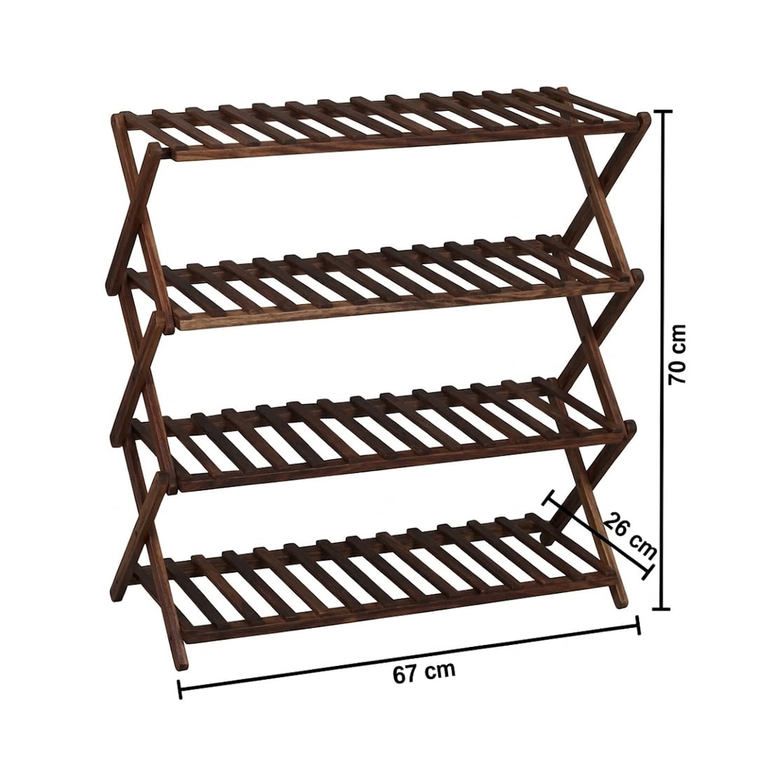 Four-Tier Wooden Shoe Storage Unit product thumbnail 12
