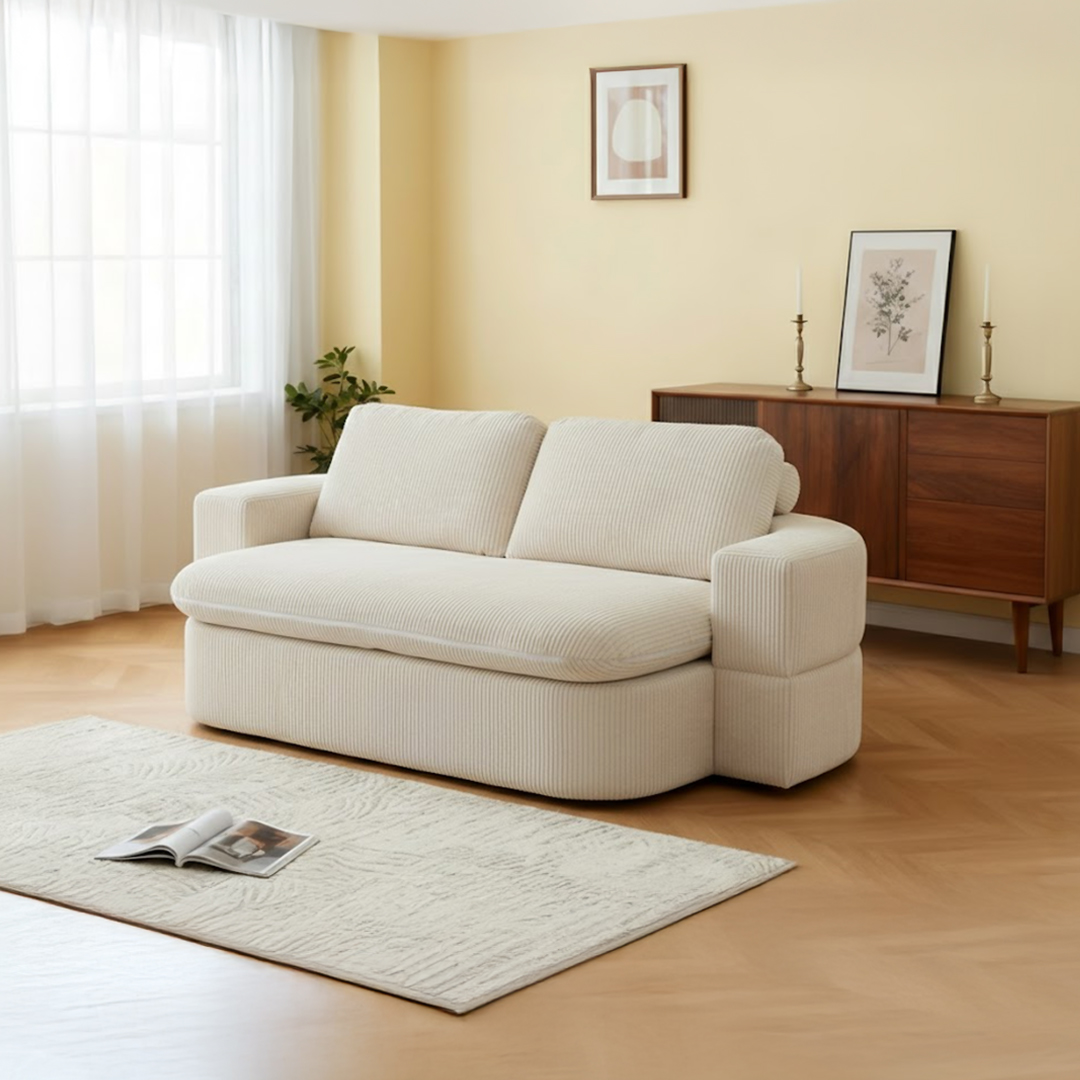 Corduroy Lazy Folding Sofa Bed - 16