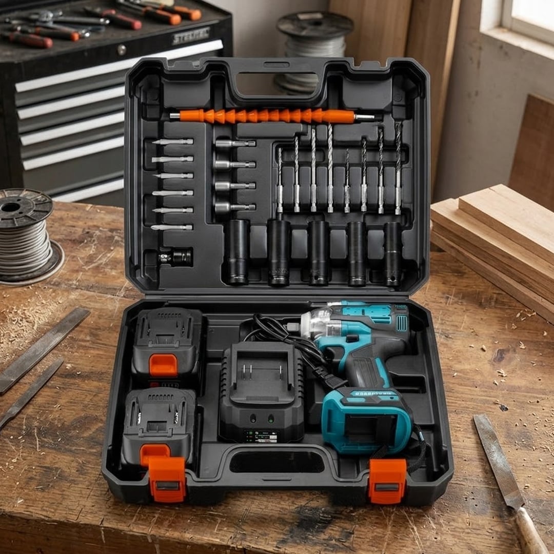 دريل شحن احترافي مع عدة متكاملة - 5