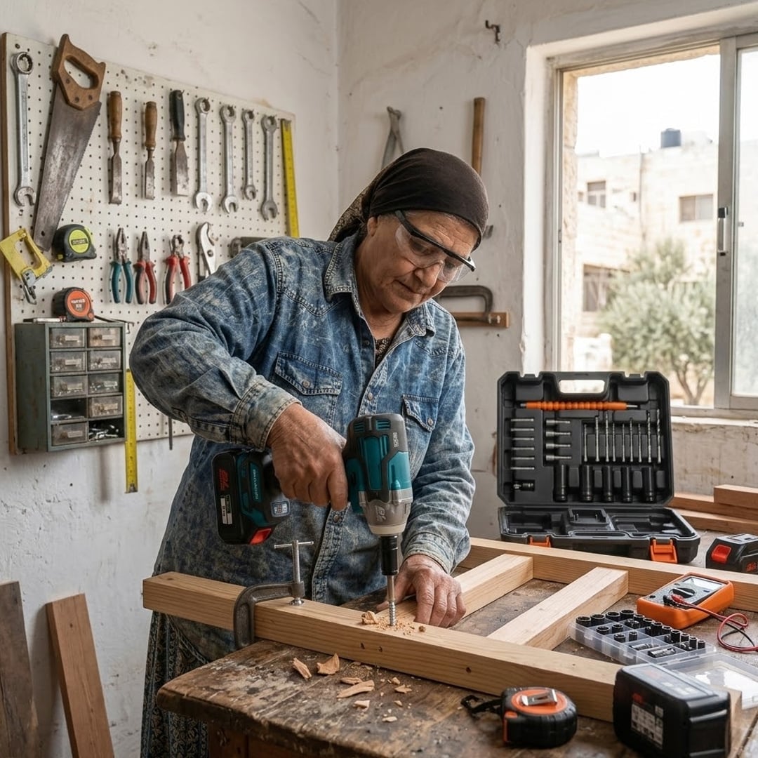 دريل شحن احترافي مع عدة متكاملة - 8