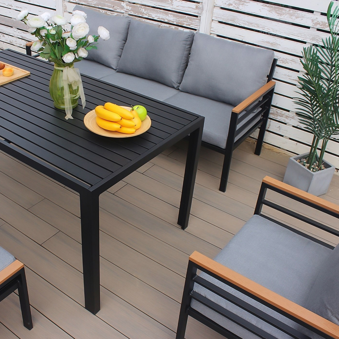 طقم جلوس خارجي مودرن مع بنش – 5 مقاعد - 10