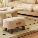 مقعد بوف ناعم مع أرجل خشبية - 5