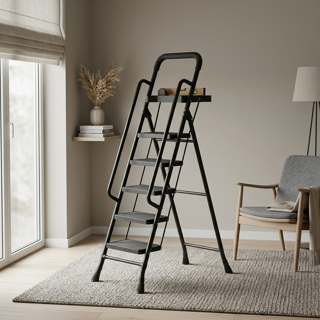 5-Step Metal Ladder with Safety Handle product thumbnail 4