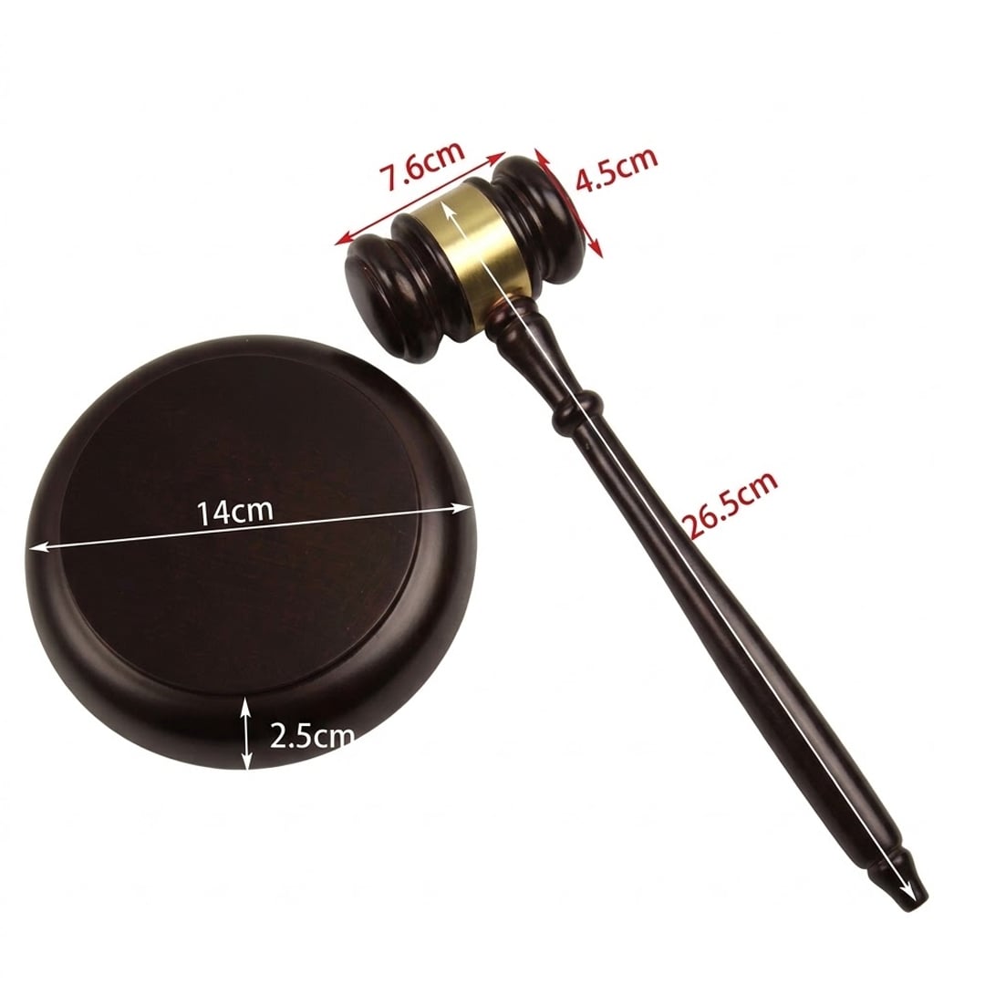 Luxury Judge Gavel with Wooden Base product thumbnail 12