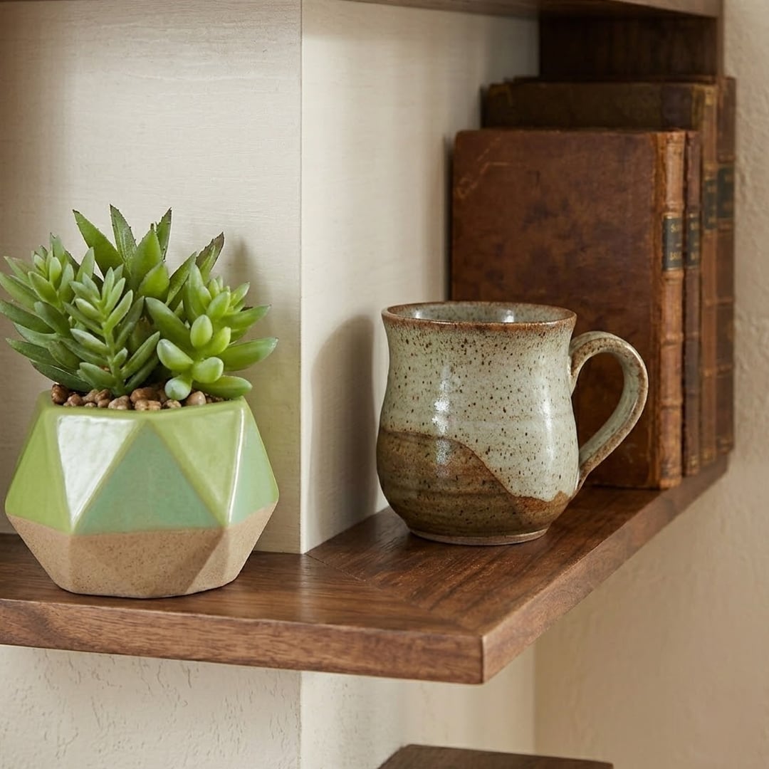 رفوف زاوية للديكور بتصميم خشبي - 4