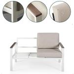 طقم مقاعد للتراس بلمسة خشبية–4 مقاعد - 7