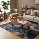 طاولة وسط خشبية بتصميم بيضاوي - 1