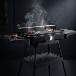 شواية كهربائية مع رف سفلي للتقديم والتخزين - 4