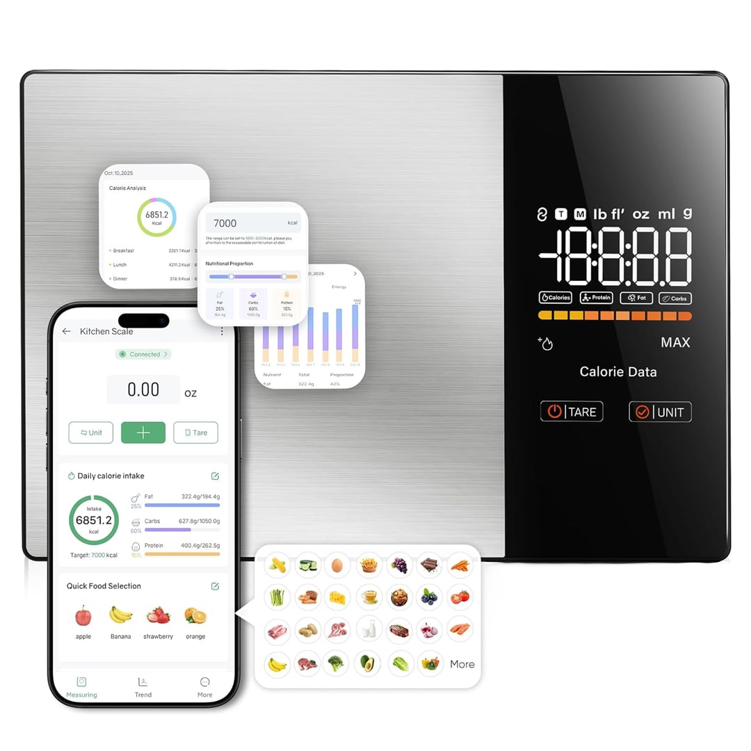 ميزان المطبخ الذكي لحساب السعرات والوزن - 7