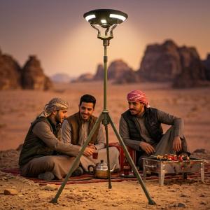 ضوء التخييم الثلاثي مع سبيكر