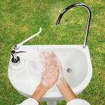 مغسلة متنقلة مع خزان مياه للرحلات - 11