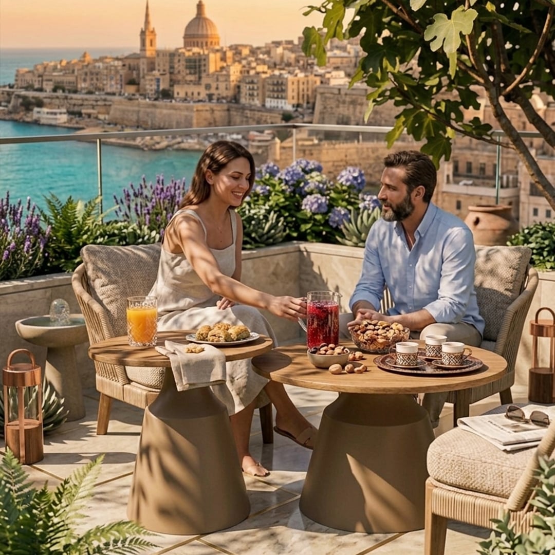 طقم طاولات وسط بتصميم دائري - 2