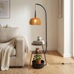 Modern Floor Lamp with Built-In Shelves