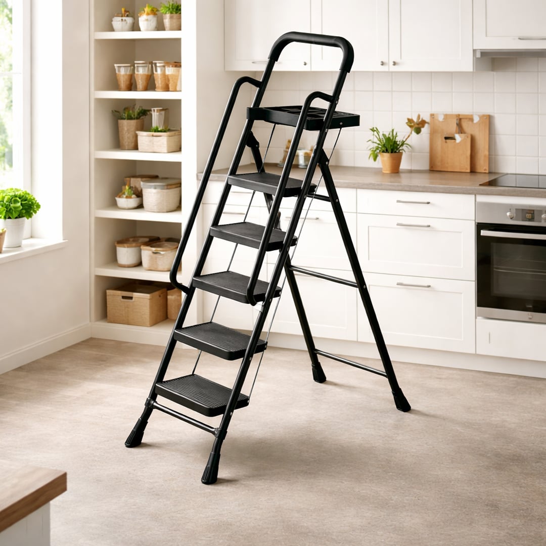 5-Step Metal Ladder with Safety Handle product thumbnail 7