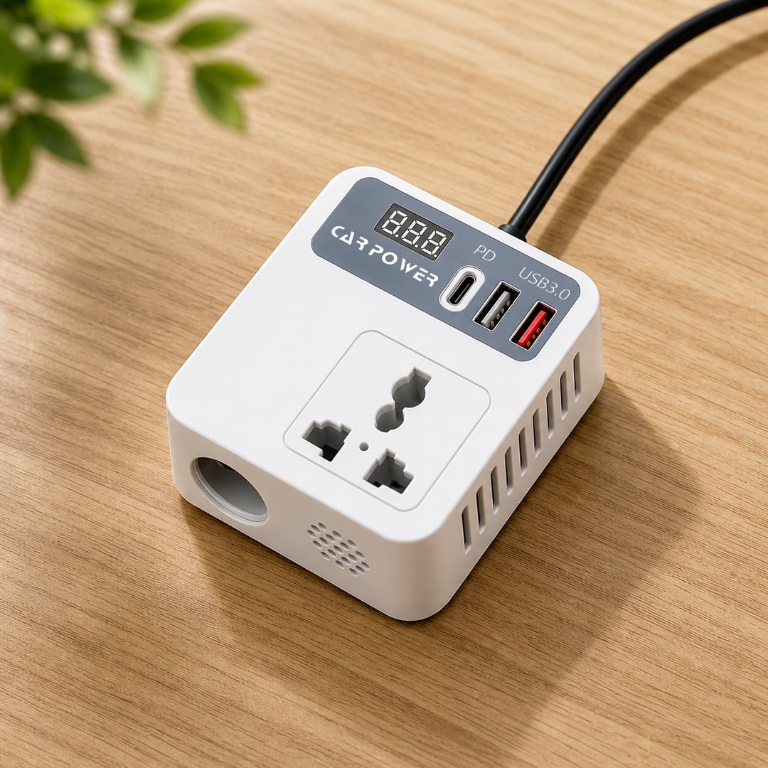 محول بطارية للسيارة بمخارج كهرباء وUSB - صورة 8