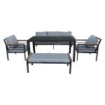 طقم جلوس خارجي مودرن مع بنش – 5 مقاعد - 5