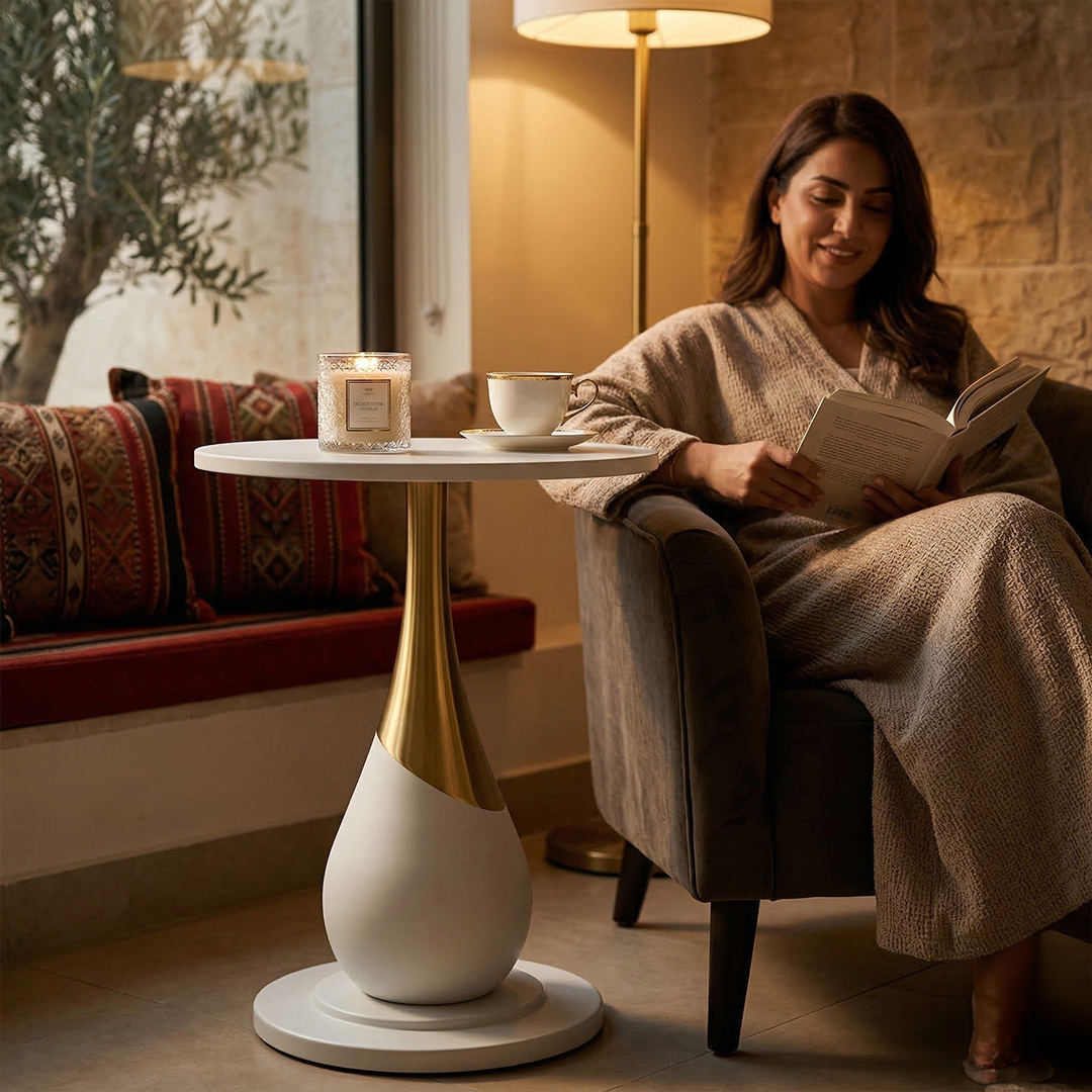 طاولة جانبية أنيقة بتصميم أوروبي - 8