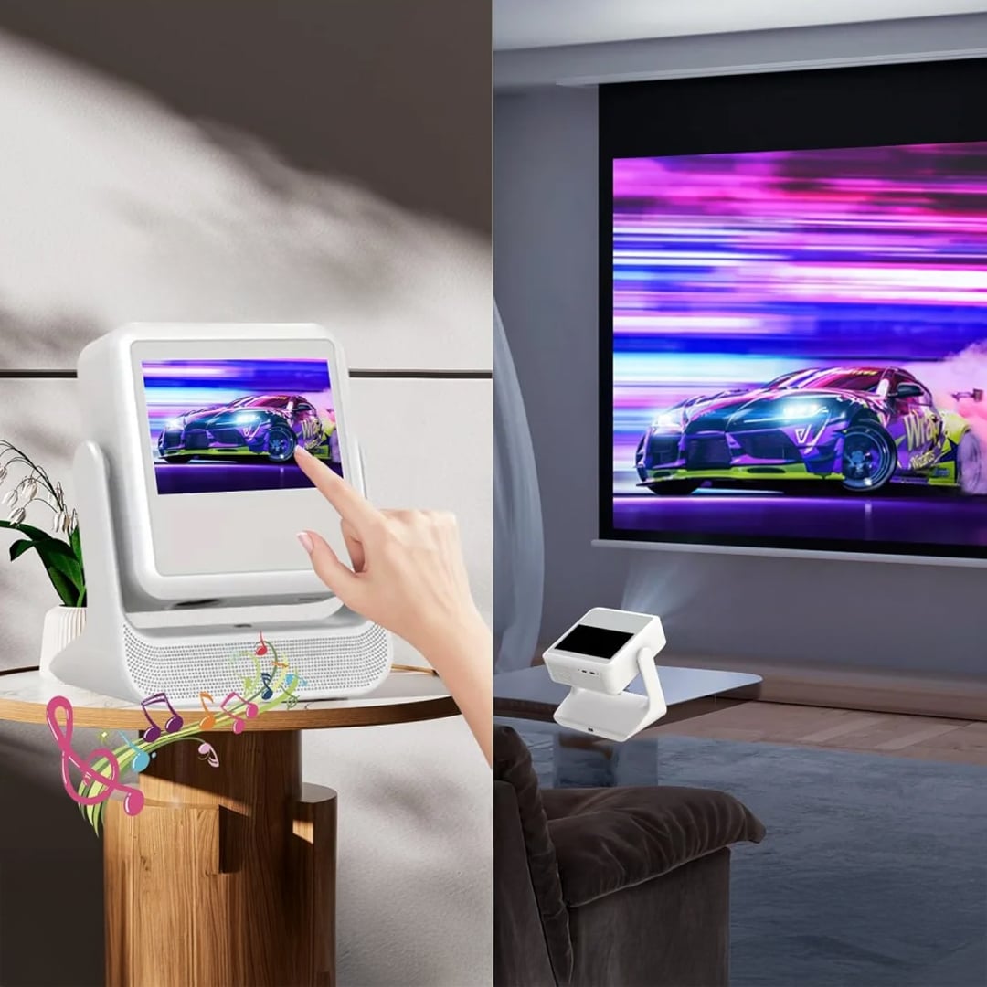 بروجكتر سينمائي منزلي مع شاشة تشغيل مدمجة - 9