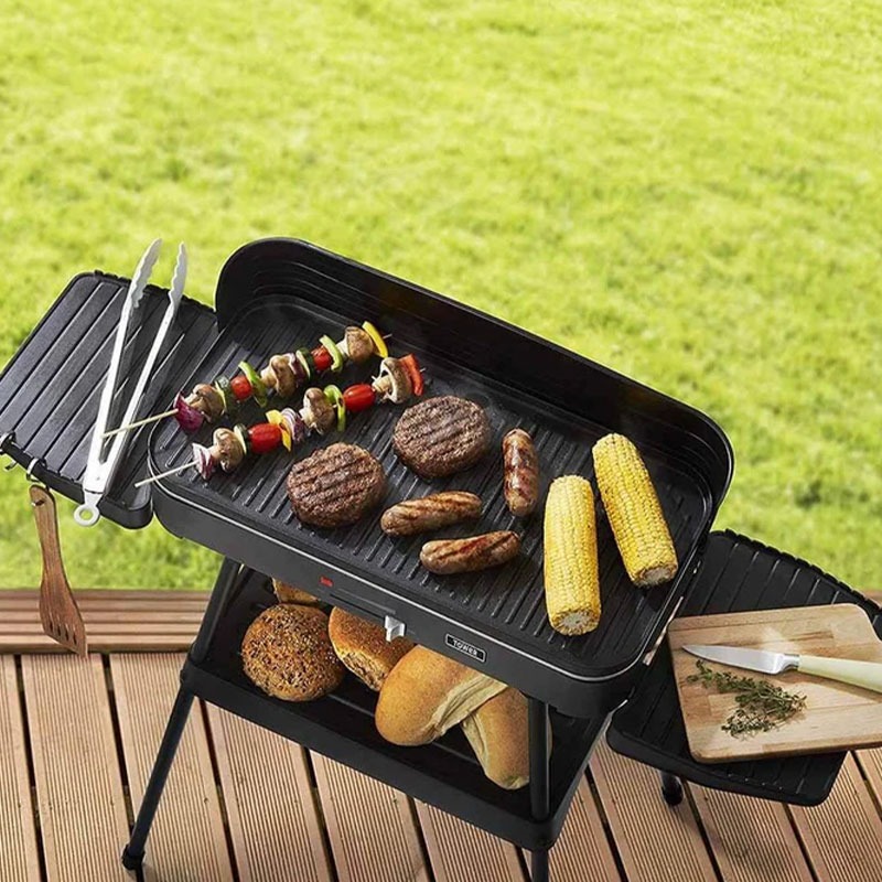 شواية كهربائية مع رف سفلي للتقديم والتخزين - 10