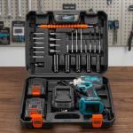 دريل شحن احترافي مع عدة متكاملة