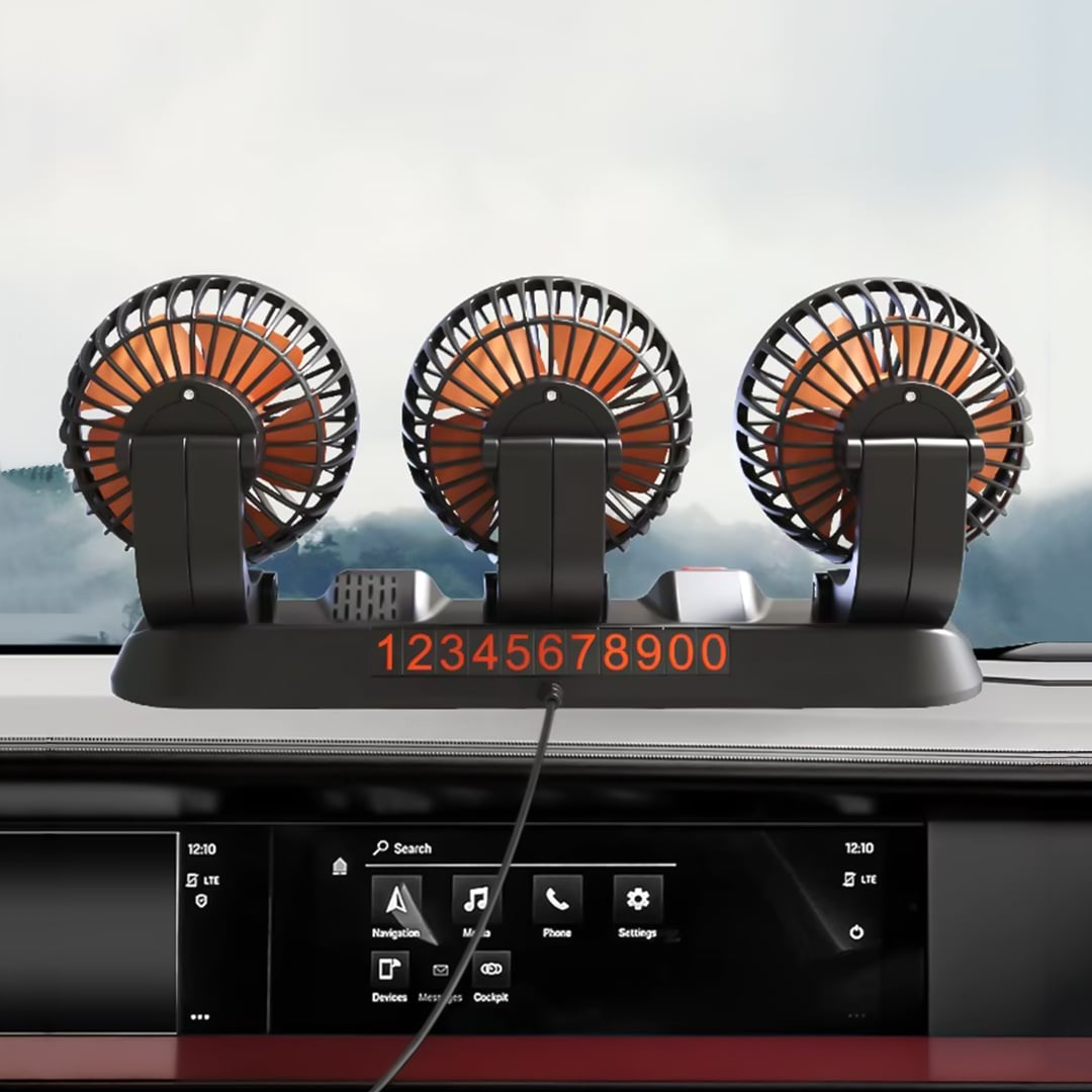 مروحة سيارة ثلاثية التبريد بتوزيع هواء 360° - 6