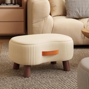 مقعد بوف ناعم مع أرجل خشبية - 2