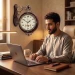 ساعة حائط أوروبية بطابع كلاسيكي - 8